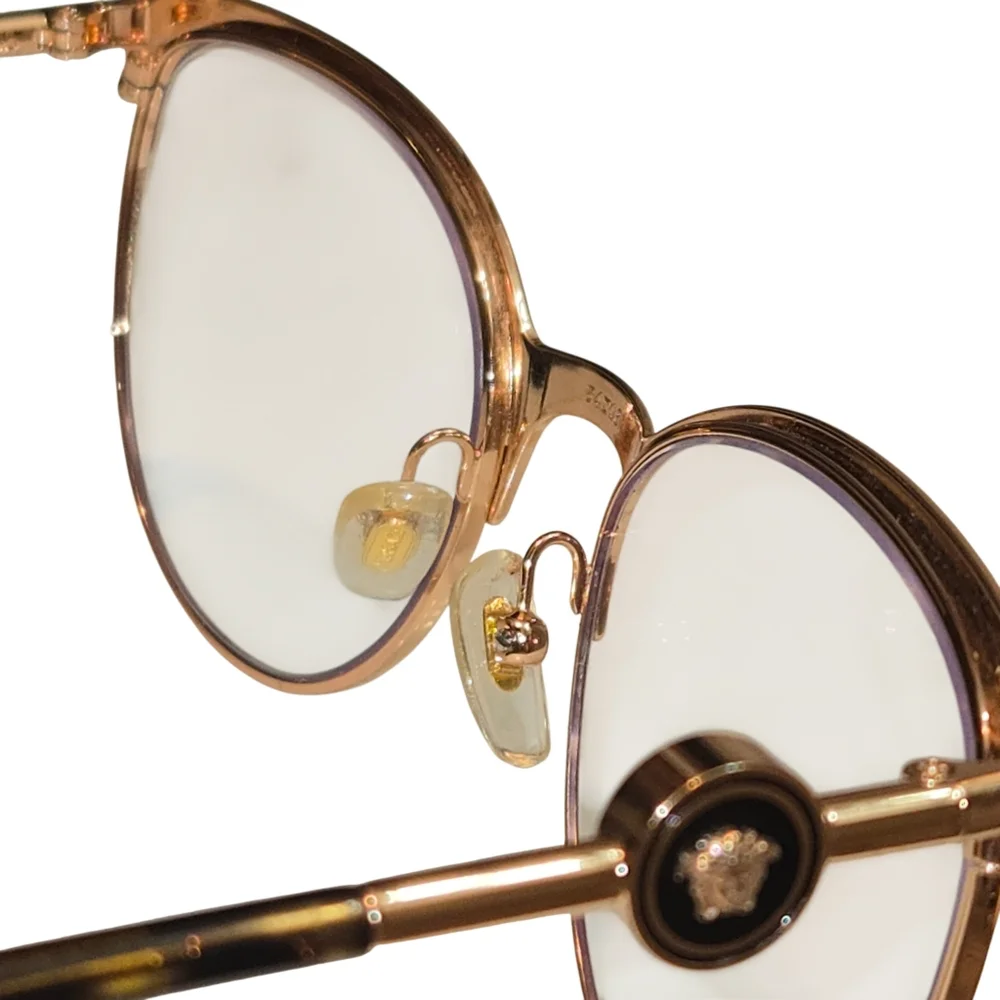 Versace VE 1271 Pink Gold Cat Eye Eyeglasses 54-18 Italy